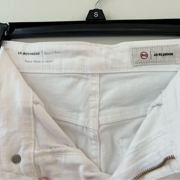 AG Ex-Boyfriend Slouchy Slim Straight Leg Jeans White Size 32 NWT - Picture 11 of 11